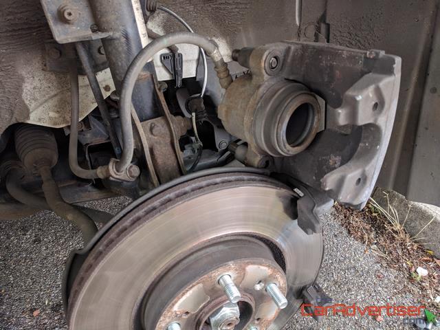 Removed brake caliper